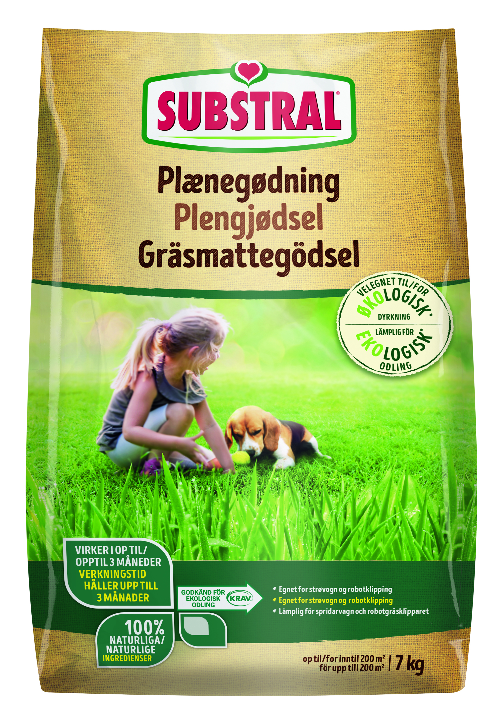 Substral Gräsmattegödsel 7kg KRAV