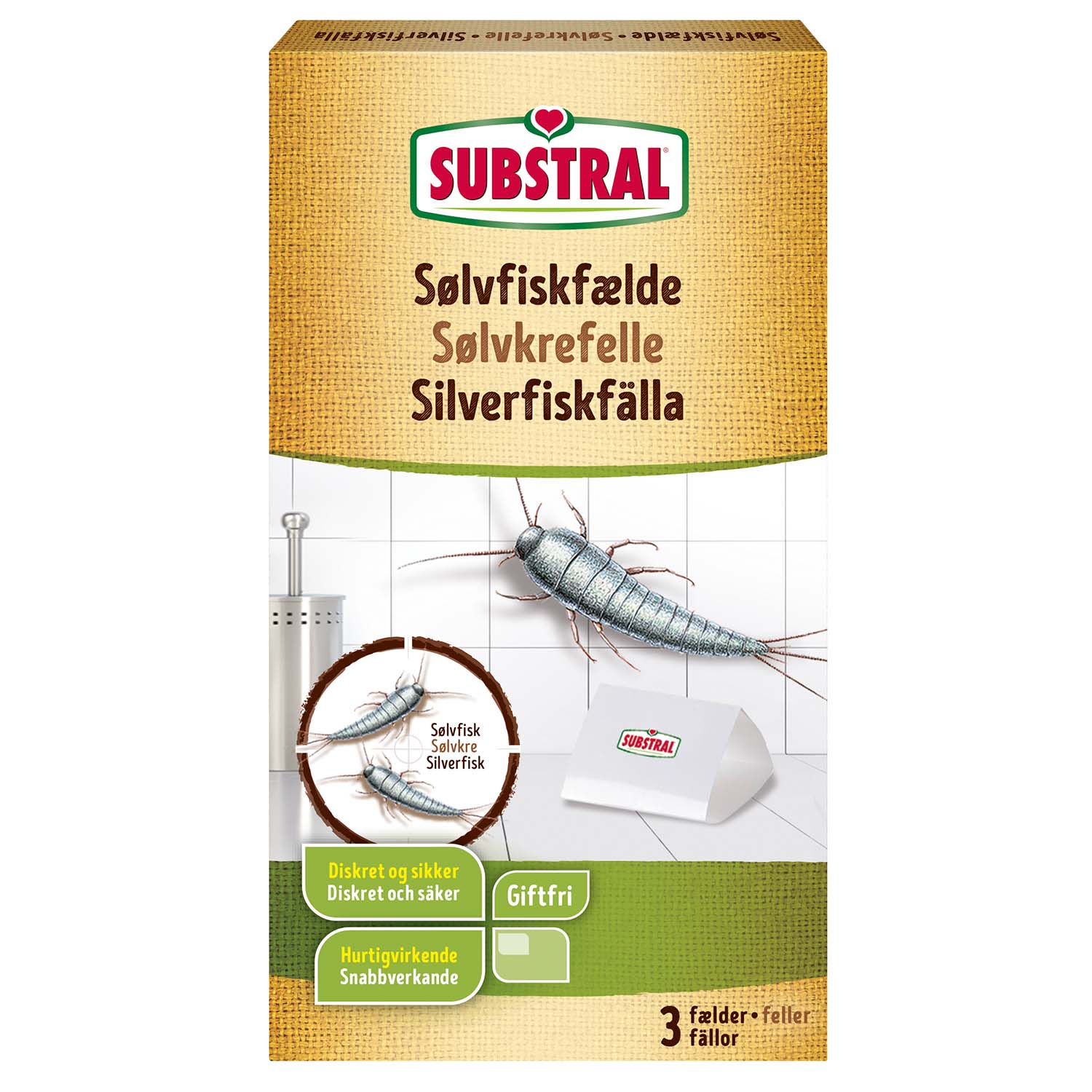 Substral Silverfiskfälla 3-pack