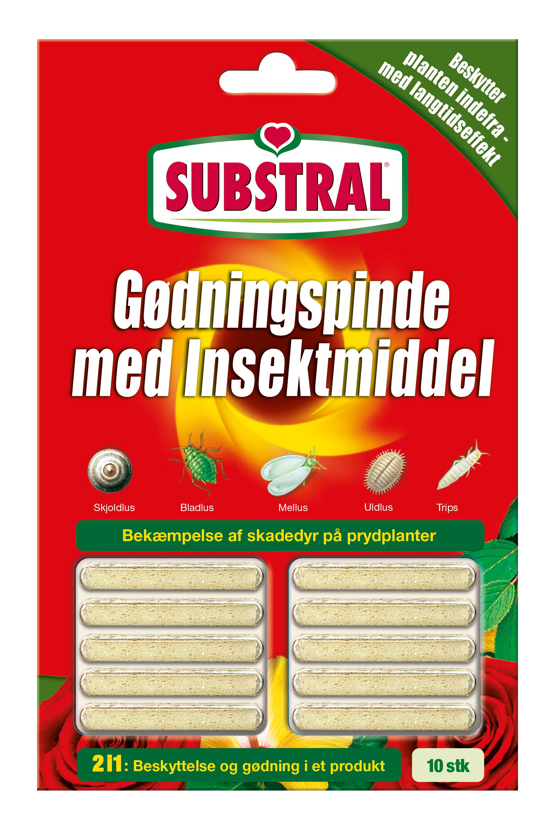 Substral Gødningspinde 2in1 med insektsmiddel