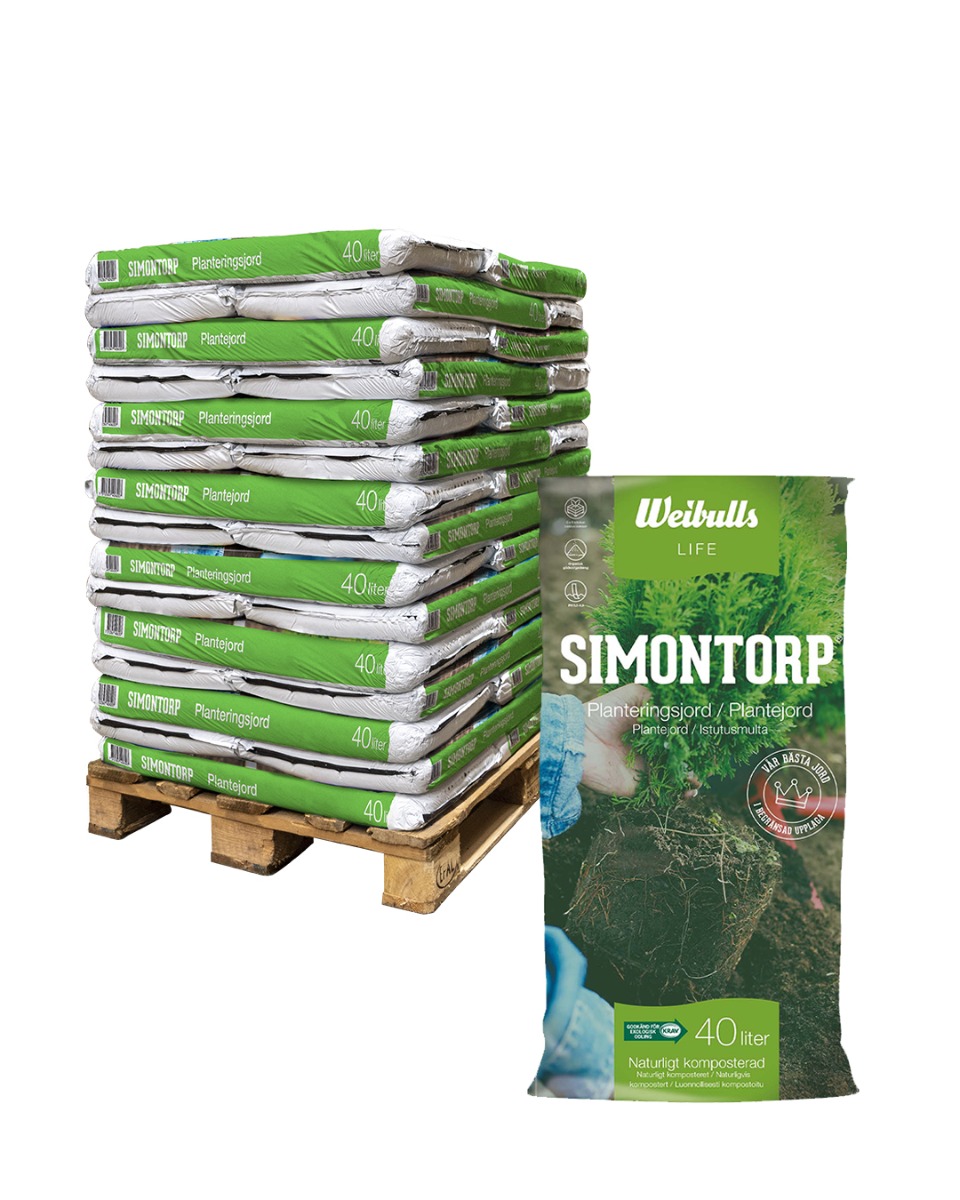 Simontorp planteringsjord 40l KRAV Helpall 39 säckar