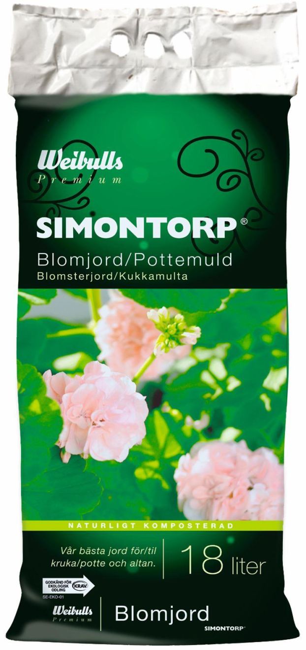 Simontorp blomjord 8l 4st/krt med handtag