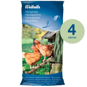 Weibulls Hönsgödsel 40l - 4 st säckar
